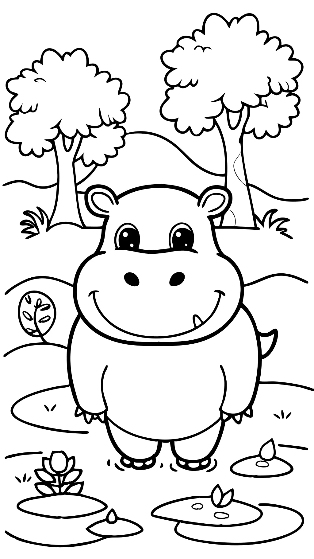 hippo coloring pages